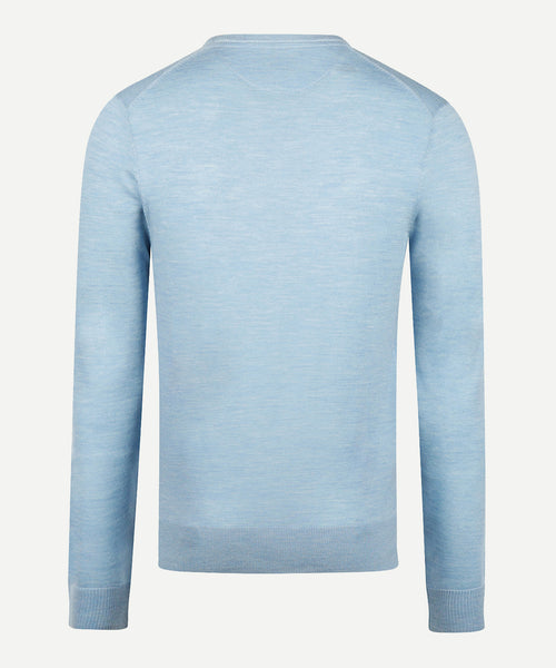 Trui V-hals Fine Merino | Light Blue