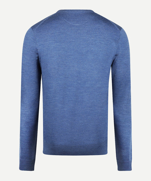 Trui V-hals Luxe Merino | Vintage Blue