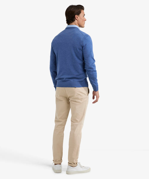 Trui V-hals Luxe Merino | Vintage Blue