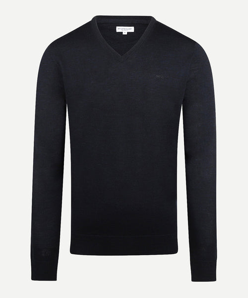 Trui V-hals Luxe Merino | Navy