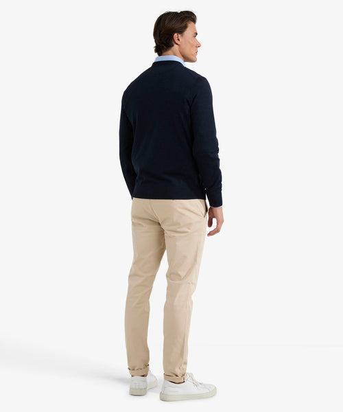 Trui V-hals Luxe Merino | Navy