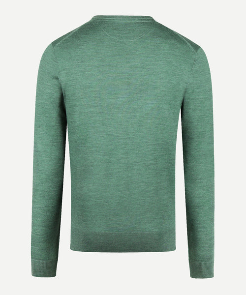 Trui V-hals Fine Merino | Ice Green