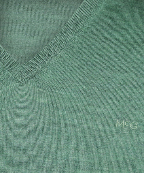 Trui V-hals Fine Merino | Ice Green