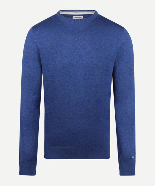 Trui Ronde Hals Cotton | Royal Blue