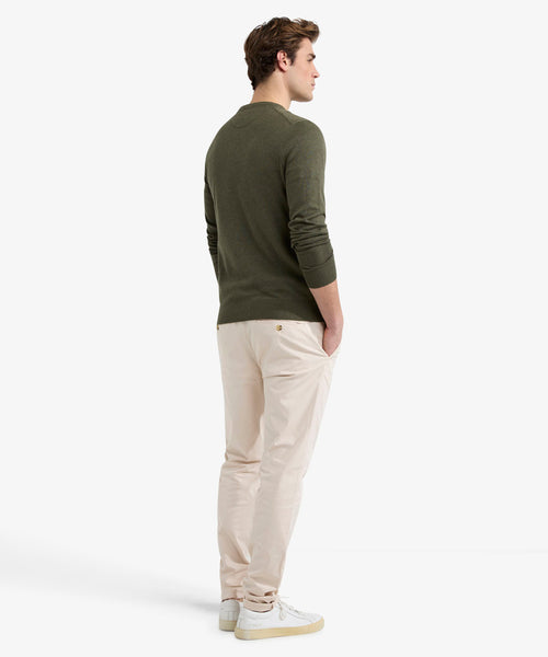 Trui Ronde Hals Cotton | Olive