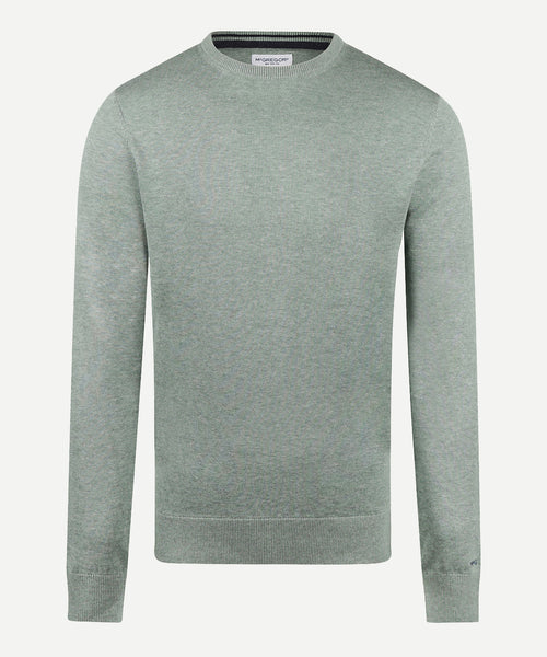 Trui Ronde Hals Cotton | Ice Green