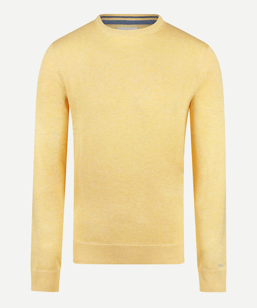 Trui Ronde Hals Cotton | Lemon Yellow