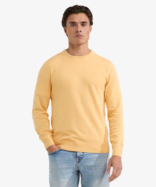 Trui Ronde Hals Cotton | Lemon Yellow