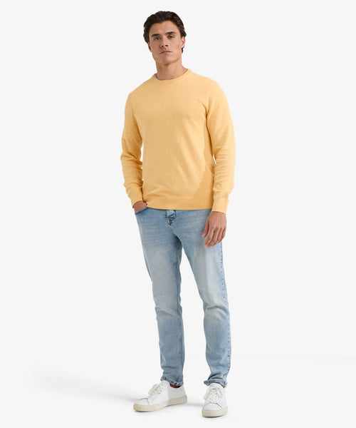 Trui Ronde Hals Cotton | Lemon Yellow