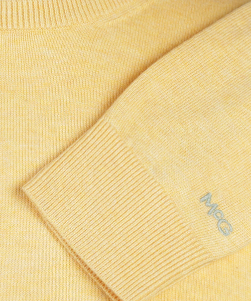 Trui Ronde Hals Cotton | Lemon Yellow