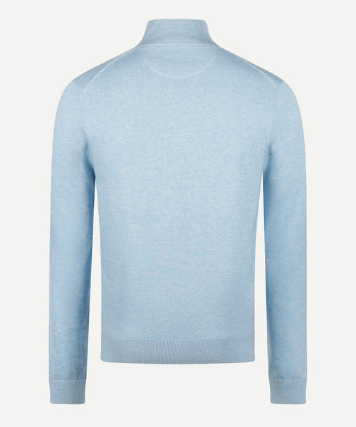 Trui Ritskraag Cotton | Light Blue