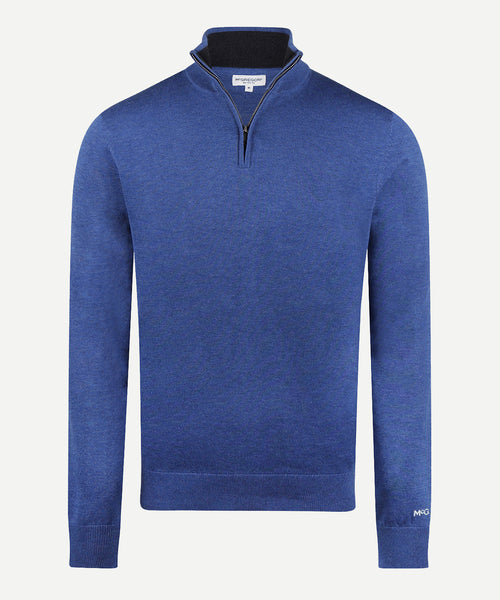 Trui Ritskraag Cotton | Royal Blue