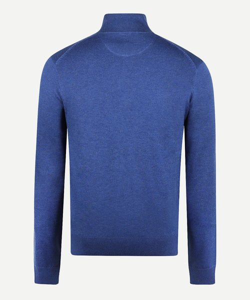 Trui Ritskraag Cotton | Royal Blue