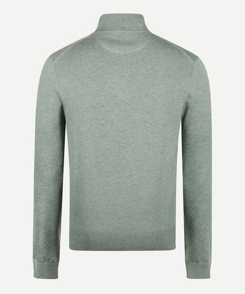 Trui Ritskraag Cotton | Ice Green