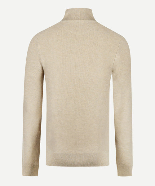 Trui Ritskraag Cotton met Logo | Navy