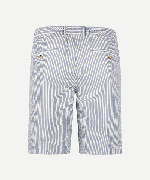 Korte Broek Seersucker | Medium Blue