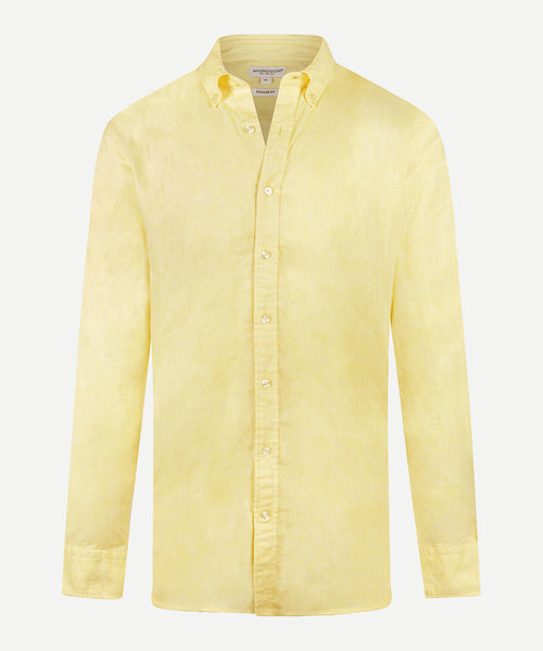 Overhemd Linnen Katoen | Lemon Yellow