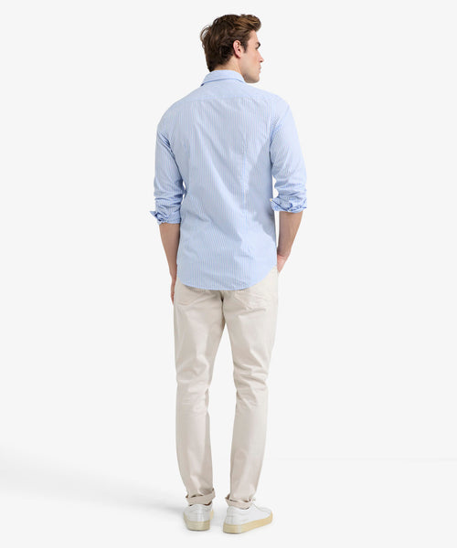 Overhemd Slim Fit Grote Streep | Medium Blue