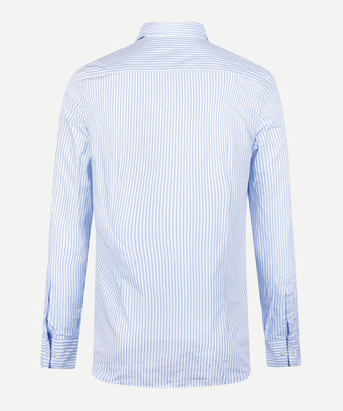 Overhemd Slim Fit Grote Streep | Medium Blue