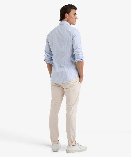 Overhemd Slim Fit Driedubbele Streep | Medium Blue