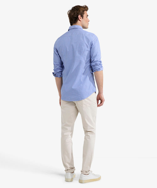 Overhemd Slim Fit Dubbele Streep | Medium Blue