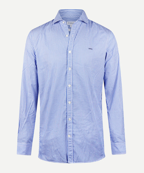 Overhemd Slim Fit Dubbele Streep | Medium Blue