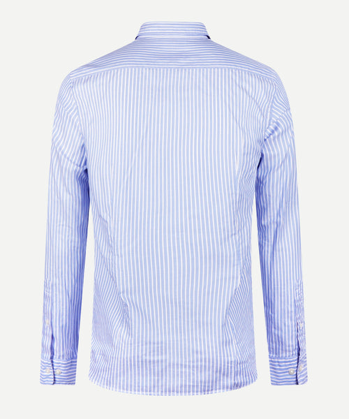 Overhemd Slim Fit Streep | Medium Blue