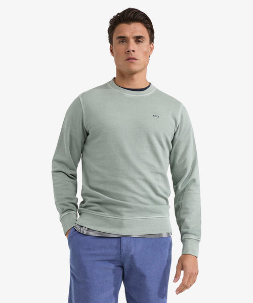 Sweater Garment Dyed | Ice Green