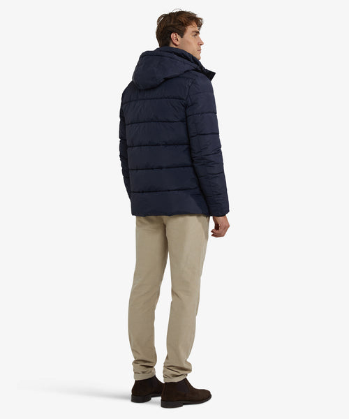 Hooded Bomber Jacket | Navy