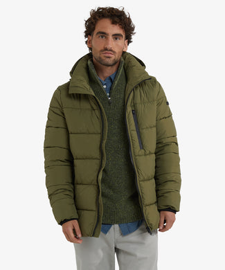 Hooded Bomber Jacket | Moss Green