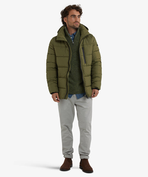 Hooded Bomber Jas | Moss Green