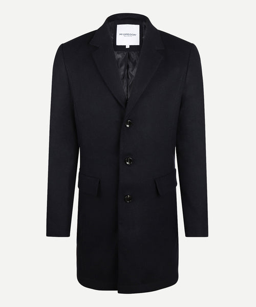 Overjas Wol | Navy