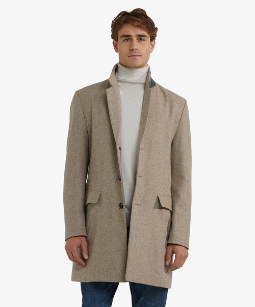Overjas Twill Wol | Camel