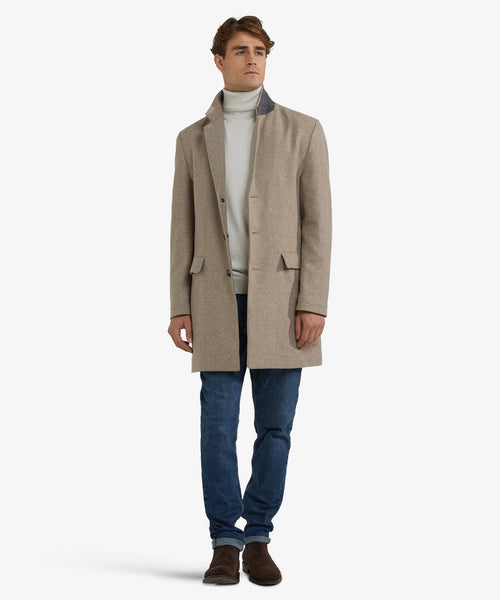 Overjas Twill Wol | Camel