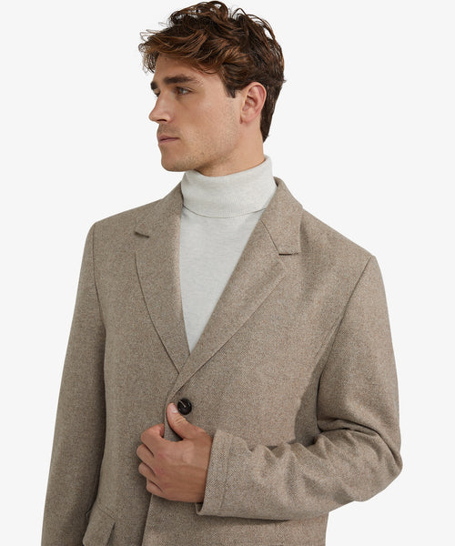Overjas Twill Wol | Camel