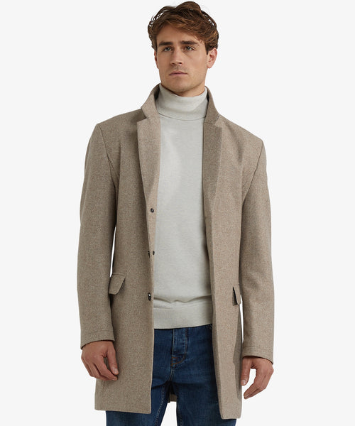 Overjas Twill Wol | Camel