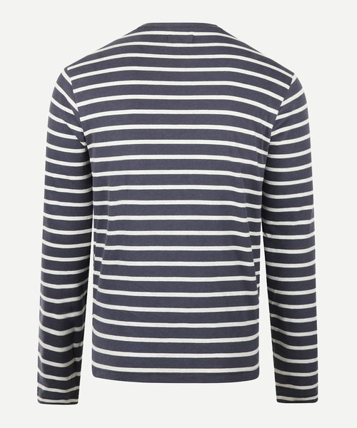 T-shirt Gestreept Lange Mouw | Navy