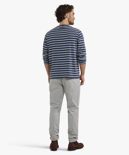 T-shirt Gestreept Lange Mouw | Navy