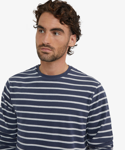 T-shirt Gestreept Lange Mouw | Navy