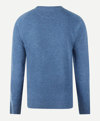 Lambswool Round Neck Sweater | Worker Blue