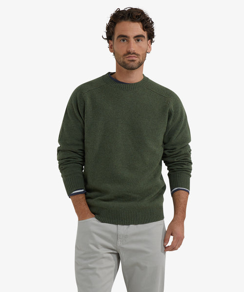 Trui Lamswol Rondehals | Winter Sage