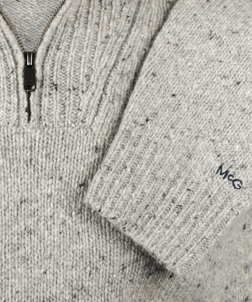 Trui Fisherman Half-Zip | Medium Grey Melange