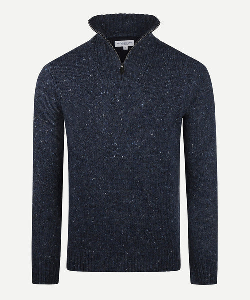 Trui Fisherman Half-Zip | Navy