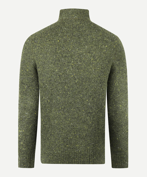 Trui Fisherman Half-Zip | Dark Olive