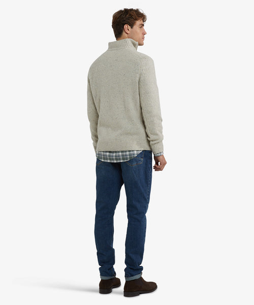 Trui Fisherman Half-Zip | Off White