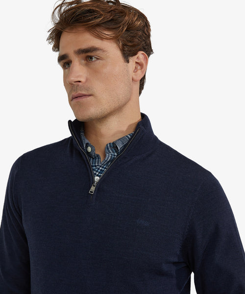Trui Half-Zip Luxe Merinowol | Navy