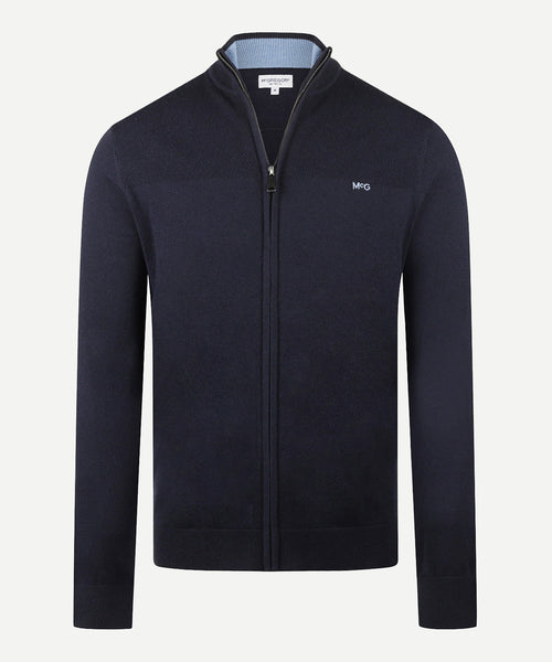 Ritsvest Katoen Merinowol | Navy