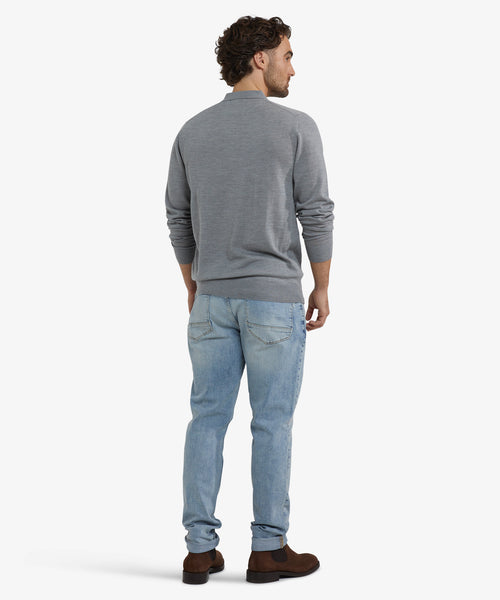 Polotrui Luxe Merinowol Lange Mouw | Medium Grey Melange