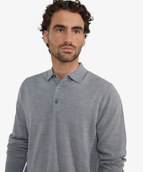 Polotrui Luxe Merinowol Lange Mouw | Medium Grey Melange