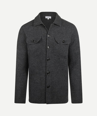 Button cardigan Wool mix | Dark Gray Melange